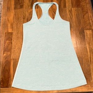 lululemon Racerback tank top Size 6 white/teal
